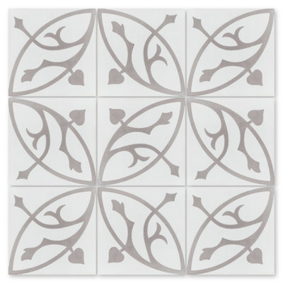 Boden H Sencillo 8" x 8" Cement Patterned Wall & Floor Tile