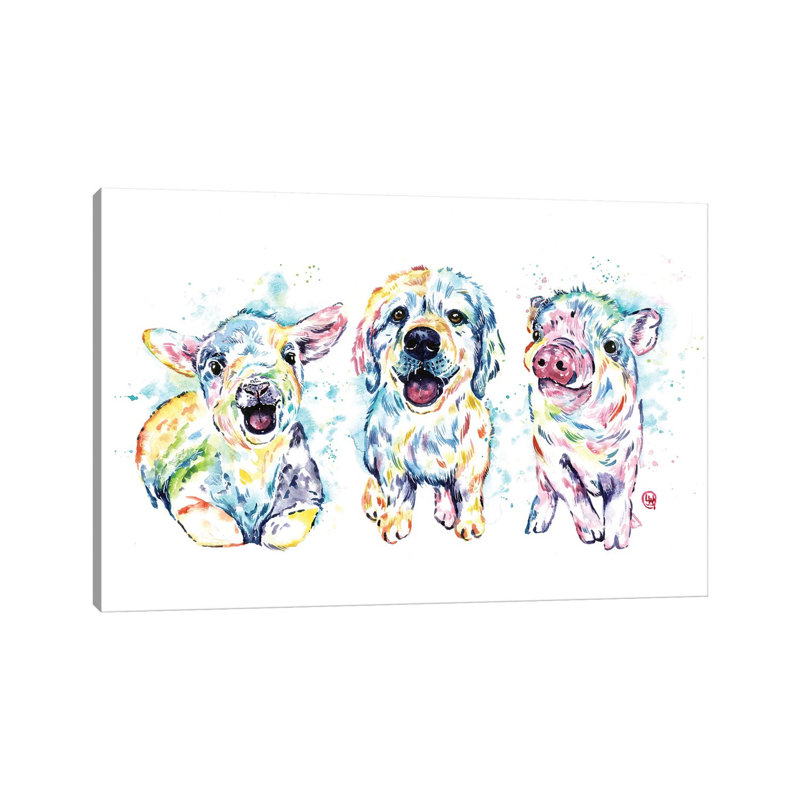 Farm Friends by Lisa Whitehouse - Wrapped Canvas Painting, 152.5 cm H x 101.5 cm W