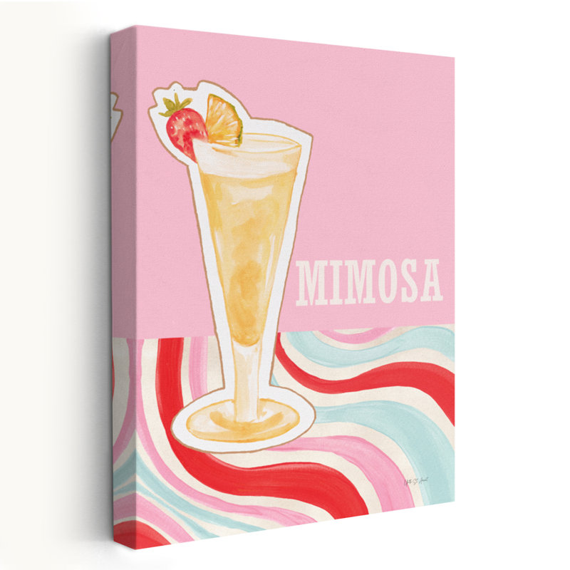 Mimosa - art bleu alcool 60S 70S, H 60 po x l 40 po