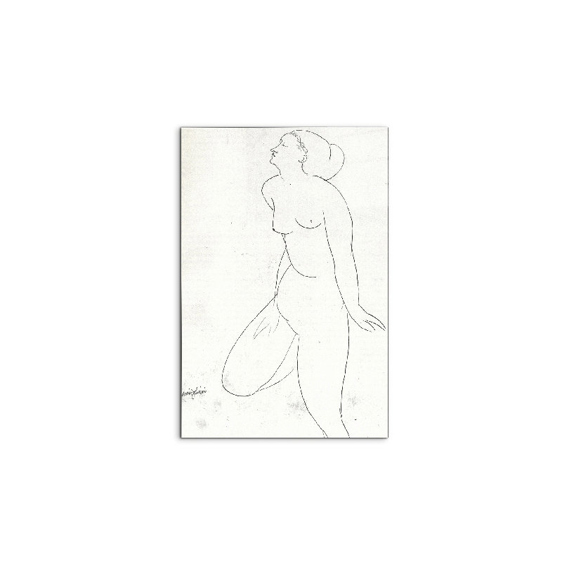 "Standing Nude" by Modigliani Amedeo 53×79.5 cm CrystalArt Acrylic Glass Effect, Lightweight Ready to Hang
