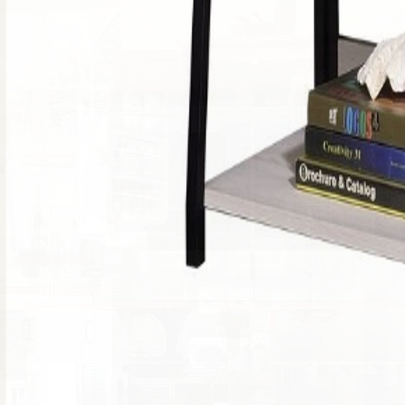 Bibliothèque à finition naturelle et noire