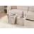 Chrisina Modern Side Table Set (2 Pieces), Freesia Marble Finish, 15.7 x 15.7 x 15.7 inches & 15.7 x 17.7 x 15.7 inches | 100% MDF, Thickness: 0.71 inches | Stylish & Functional for Living Room, Bedroom & Office Decor