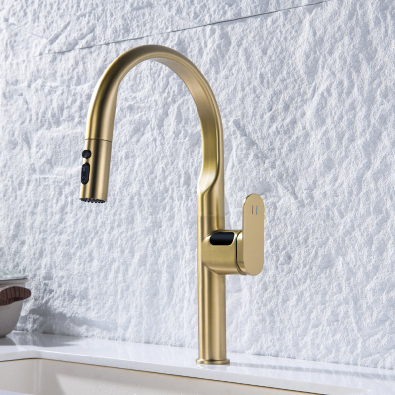 Inhouse Kitchen Faucet, Brushed Gold