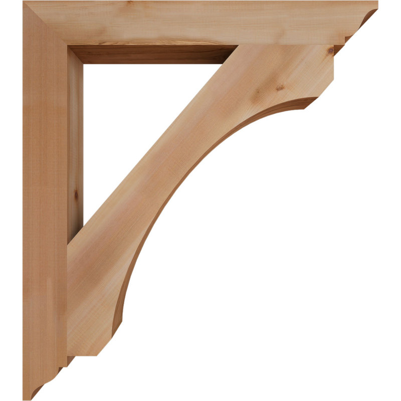 Support en bois rustique traditionnel BKTLEC01, Cèdre rouge de l'Ouest (lisse), H 36 po x l 3,5 po x P 32 po