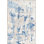 Ice Blue Pastel Pattern Woven Base and Washable Area Rug