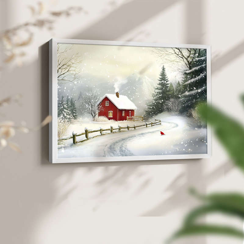 Art de Noël - DCCDXXXI - Reproduction encadrée - Restickable, H 8 po x l 10 po, Blanc