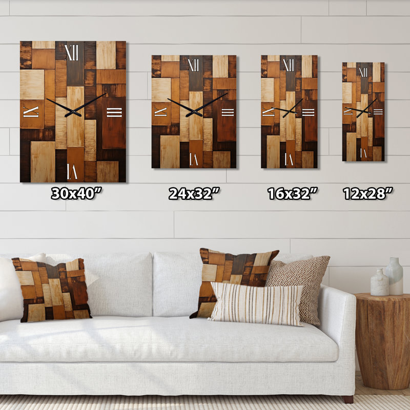 Brilliance Symetry I - Abstract Shapes Wall Clock, Extra Large