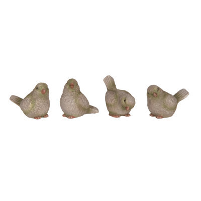  Ensemble de 4 petites décorations printanières en résine Mossy