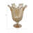 Decorative Vase Glass Ruffled Pedestal Design Glam Modern Style for Living Room, Bedroom, Office or Home Decor - 18" Brown