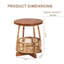 Table de bout en rotin naturel et bois d'acajou Alyssa
