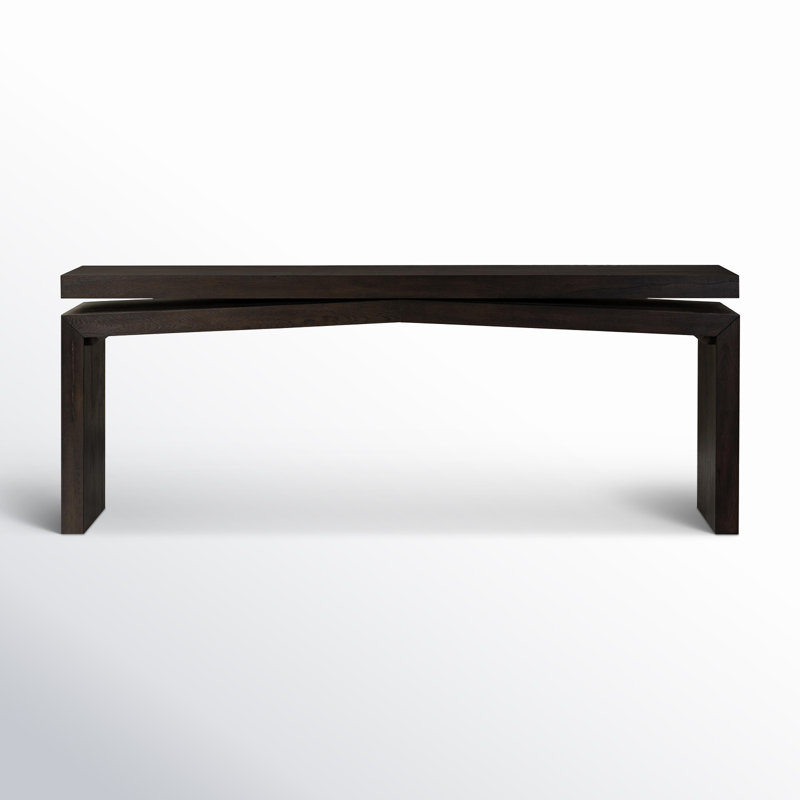 Matthes Solid Wood Console Table, 30.75" H x 94" W x 15" D, Smoked Black