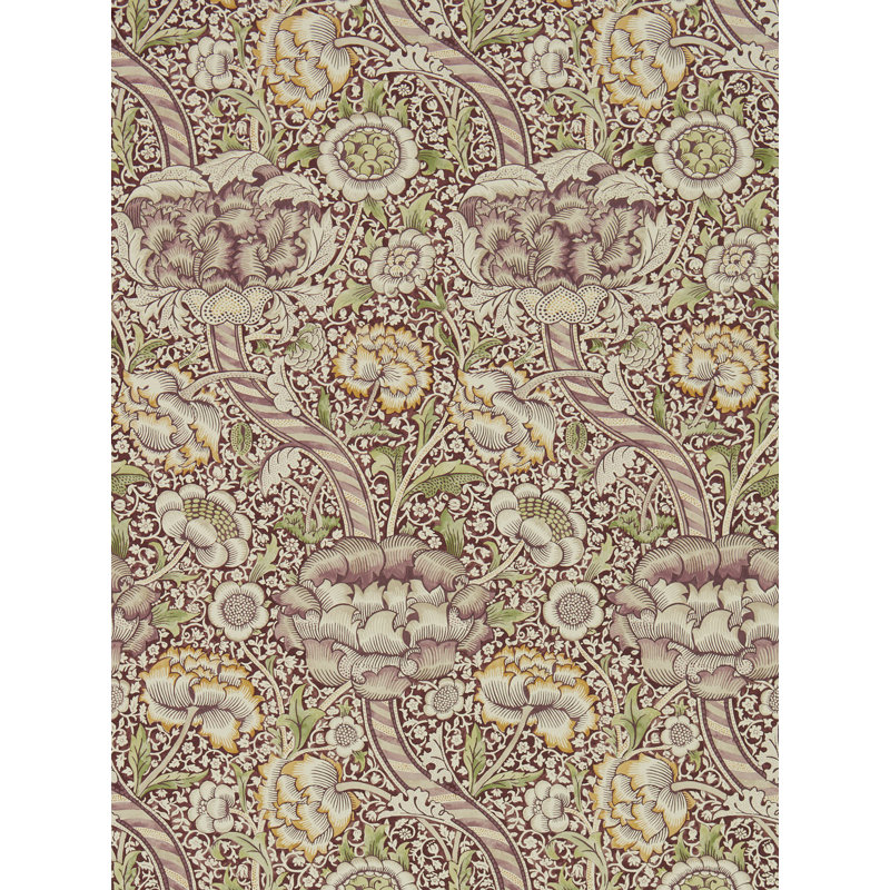 Wandle Wallpaper, Wine/Saffron