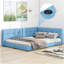 Lit plateforme tapissier grand avec ports USB, bleu-647191378-647191383