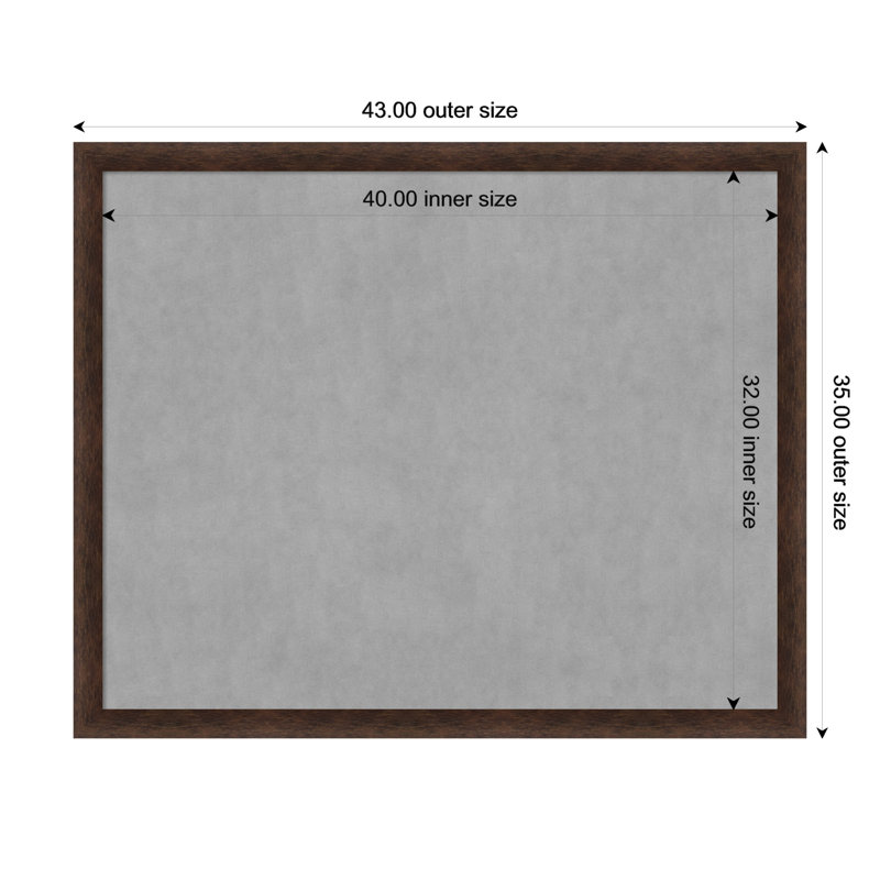 Tableau magnétique magnétique en métal, H 35 po x l 43 po