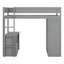Structure de lit mezzanine en bois massif avec armoire à 2 tiroirs de rangement, lit mezzanine avec placards et bureau-1763547278-1763547279