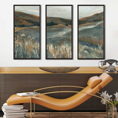 " Copper Sunset " 3 - Pieces Painting Print