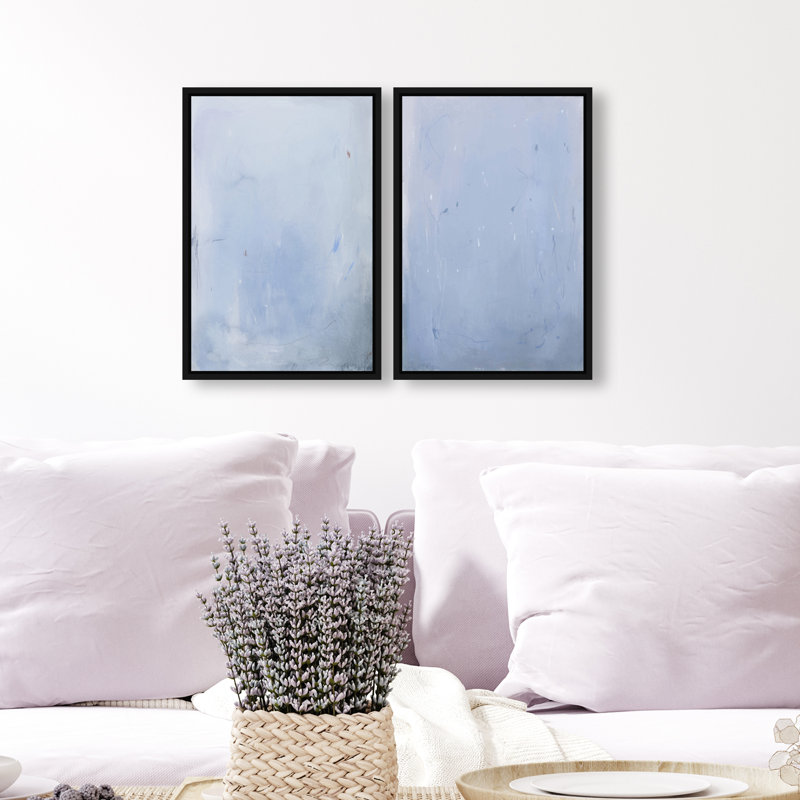 Calm Waters Set by Oliver Gal, 11"H x 16"W, Black Floater Frame