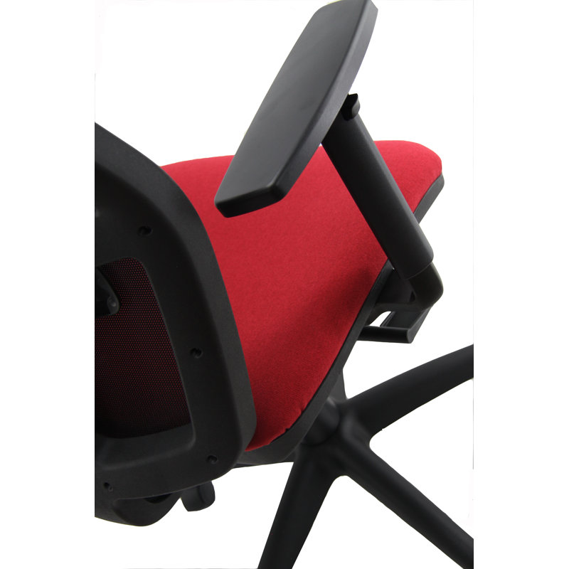 Edetta Acrylic Office Chair, Red