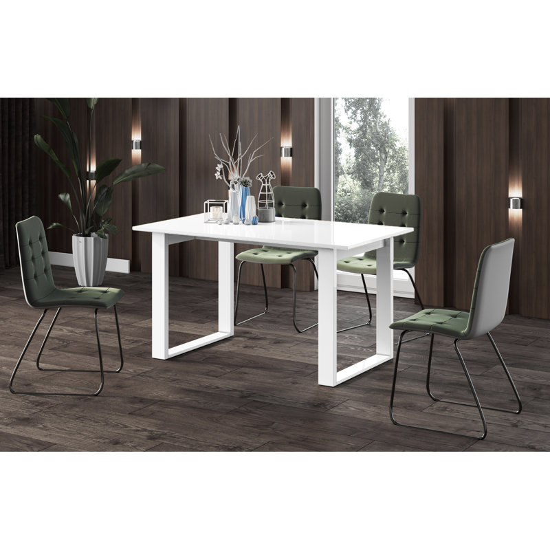 Arkeba Dining Table, White, White