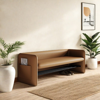 Tabouret avec rangement à chaussures 47,2 po