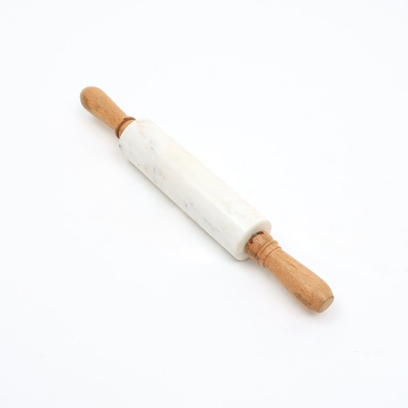 Canora Grey Wood Rolling Pin, White