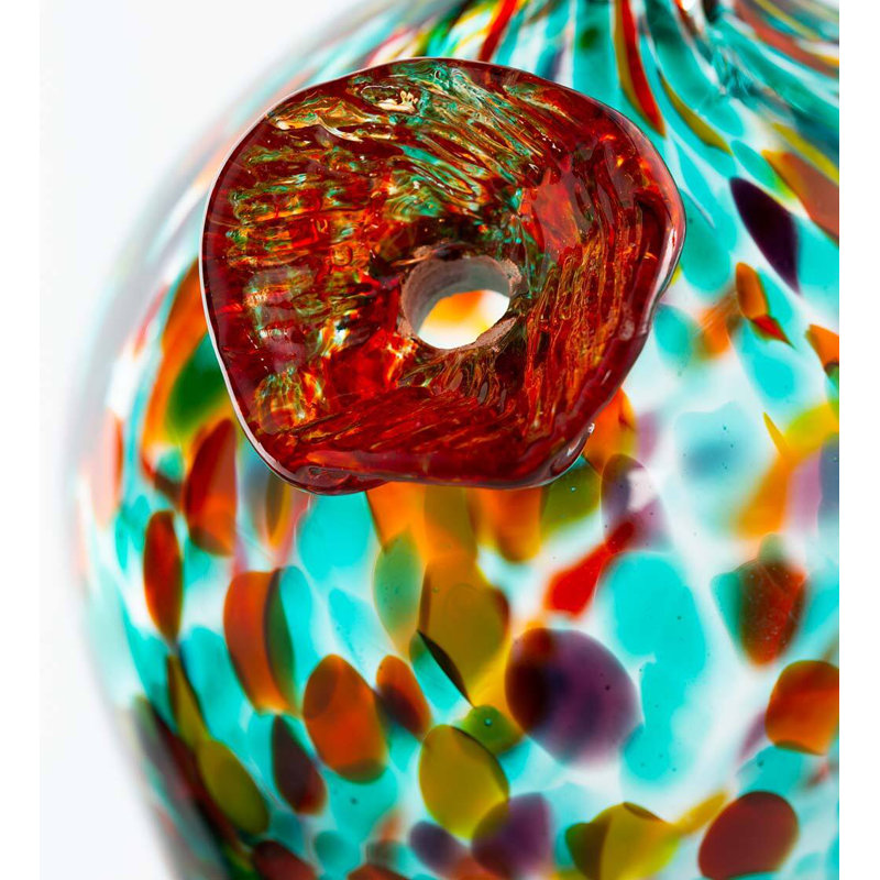 Leedell Glass Hanging Hummingbird Feeder