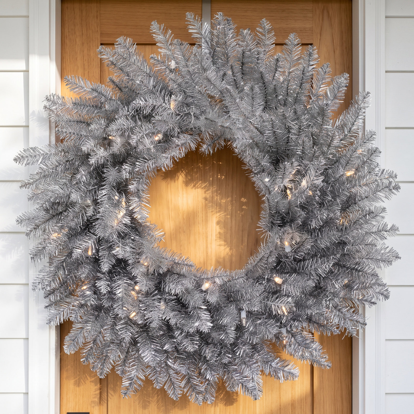 Pvc Greenery 30" Pre-Lit Wreath