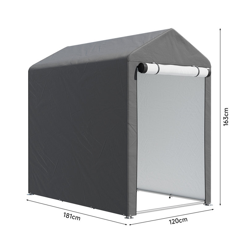 Degenhard 4 ft. W x 6 ft. D Galvanised Pipe Apex Tool Shed