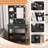 Vanity Table With Mirror & Adjustable LED Lights, Power Outlet, Hairdryer Holder & Stool – Compact Dressing Desk For Small Bedrooms(Black)-1618783669
