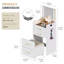 Dressing Table with Motion Sensor lighting, Charging Socket, Foldable Cosmetic Mirror and Stool-434198746
