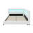 Full XL Size Upholstered Daybed With Integrated Storage, L-Shaped Configuration With LED Strip And USB Ports, Linen Fabric Bed Frame-493853866-493853865