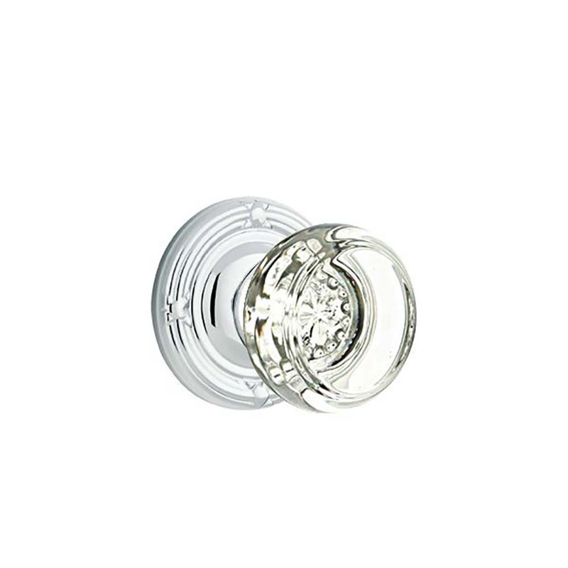 Double Dummy Georgetown Knob with Ribbon & Reed Rose, Polished Chrome