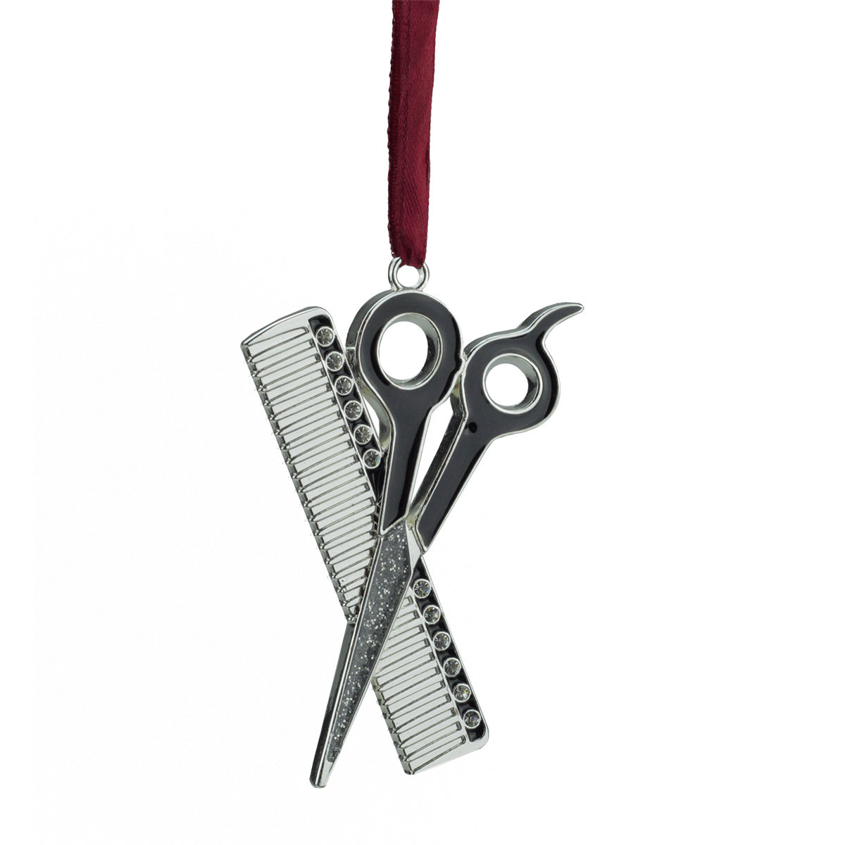 Northlight 3 Silver-Plated Scissors and Comb Christmas Ornament, 1