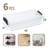 6 Pack Transparent Plastic Pencil Box With Locking Lid Stackable Office Supplies Storage Box