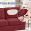 3 Seater Stretch Separate Box Cushion Sofa Slipcover-910861163
