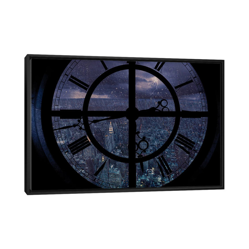 «Gotham Views from Above» par Jackson Carvalho, impression sur toile tendue, H 32 po x l 48 po x P 1,5 po, Pas de tapis