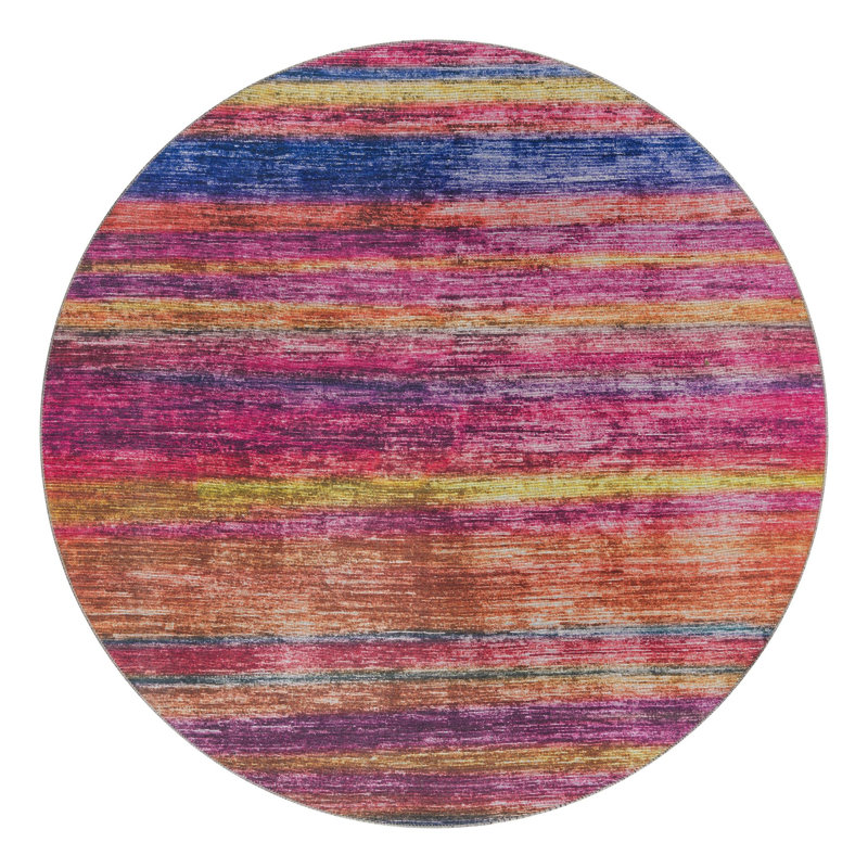 Kampton Chevron Indoor Rug, Round 7'7"
