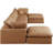 Hivay 160" Wide Faux Leather Reversible Modular Corner Sectional with Ottoman-87141467