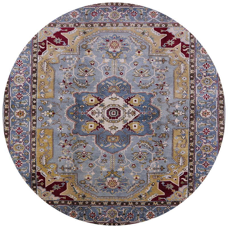 Thorben Oriental Indoor Rug, Round 5'