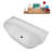 63" Streamline Soaking Freestanding Tub and Tray With Internal Drain-101697718
