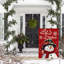 Drapeau de jardin décoratif pour l'extérieur de jardin en forme de flocon de neige 12 x 18 pouces Let It Snow-2033303092