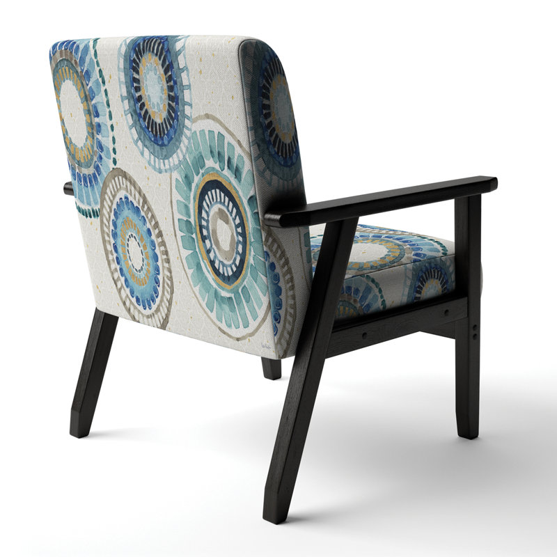 'Genella - Modern Gold Timetable II - Fauteuil rembourré Mid-Century