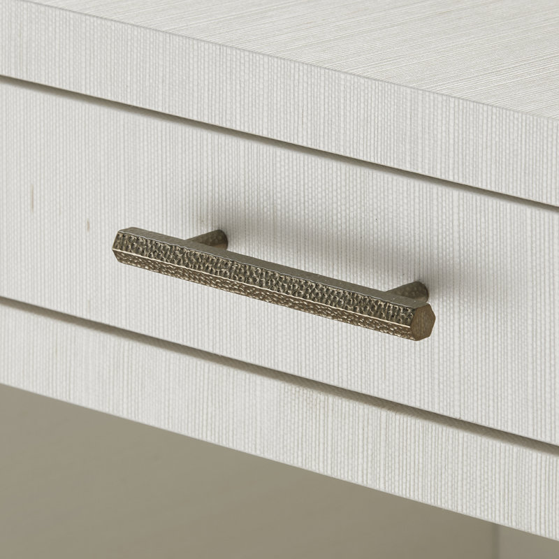 Florence 2-Drawer End Table, Sand White