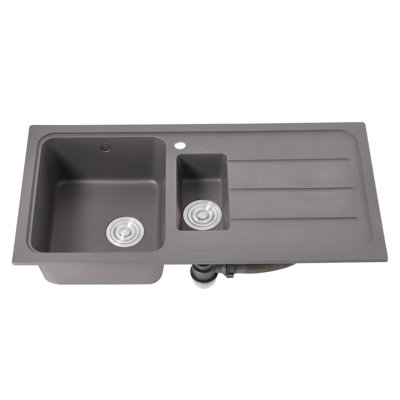 Modern Quartz Resin Composite Kitchen Sink with Waste Kit