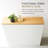 Yamazaki Home Tower Pull-Out Bathroom Storage Cabinet - Slim Bathroom Organizer With Wood Top-115070661