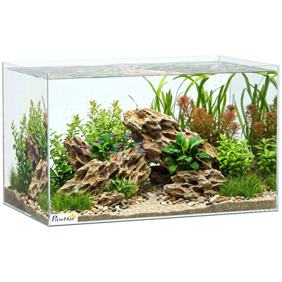 Fish Tank with Protective Base Mat