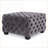 Ottoman, Modern Glam Velvet Button-Tufted Square, 29x29x18.25 Inch | Velvet | Grey-68904261