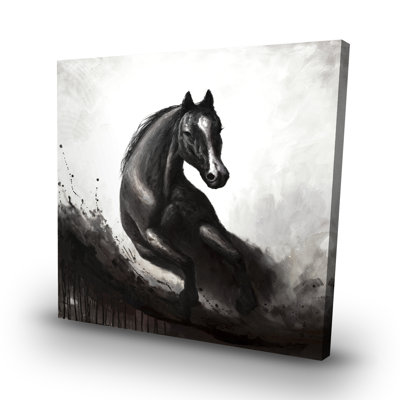 horse in motion - 32"x32" art on canvas