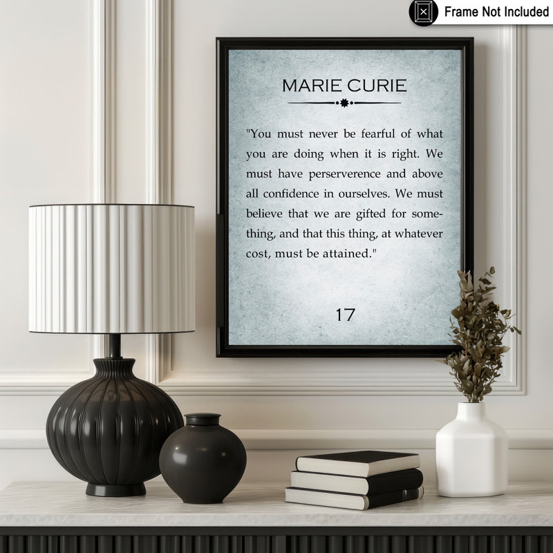 Citation de Marie Curie, 16"H x 20"W, Poster, Unframed