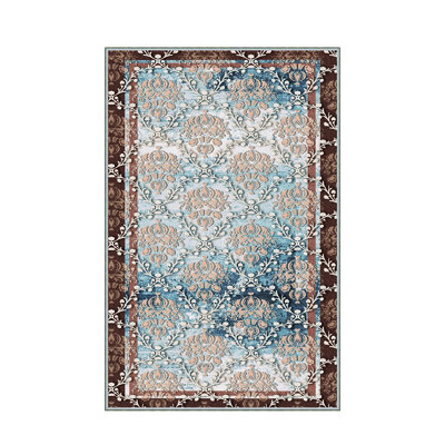 Stylish Hall Carpet (3.3 x 6.6 ft), 100% Polyester, 0.3 in Pile Height | Antibacterial, Non-Slip PVC Felt Dot Underside | Machine Washable, 3D Digital Print, Durable & Easy to Clean | Perfect for Entryway & Living Areas
